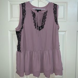 Mauve Slinky Peplum Tank